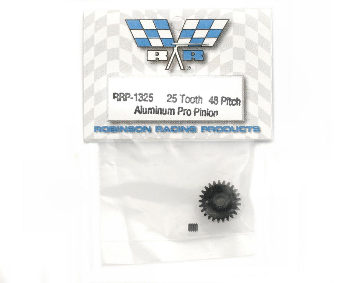 RRP 1325 Black Aluminum Pro Pinion Gear 25T 25-T/Tooth 1/8 Bore 48P/Pitch