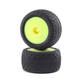 Losi LOS41008 BK Bar Tires, Fr/Rr Mounted, Yellow: Mini-T 2.0