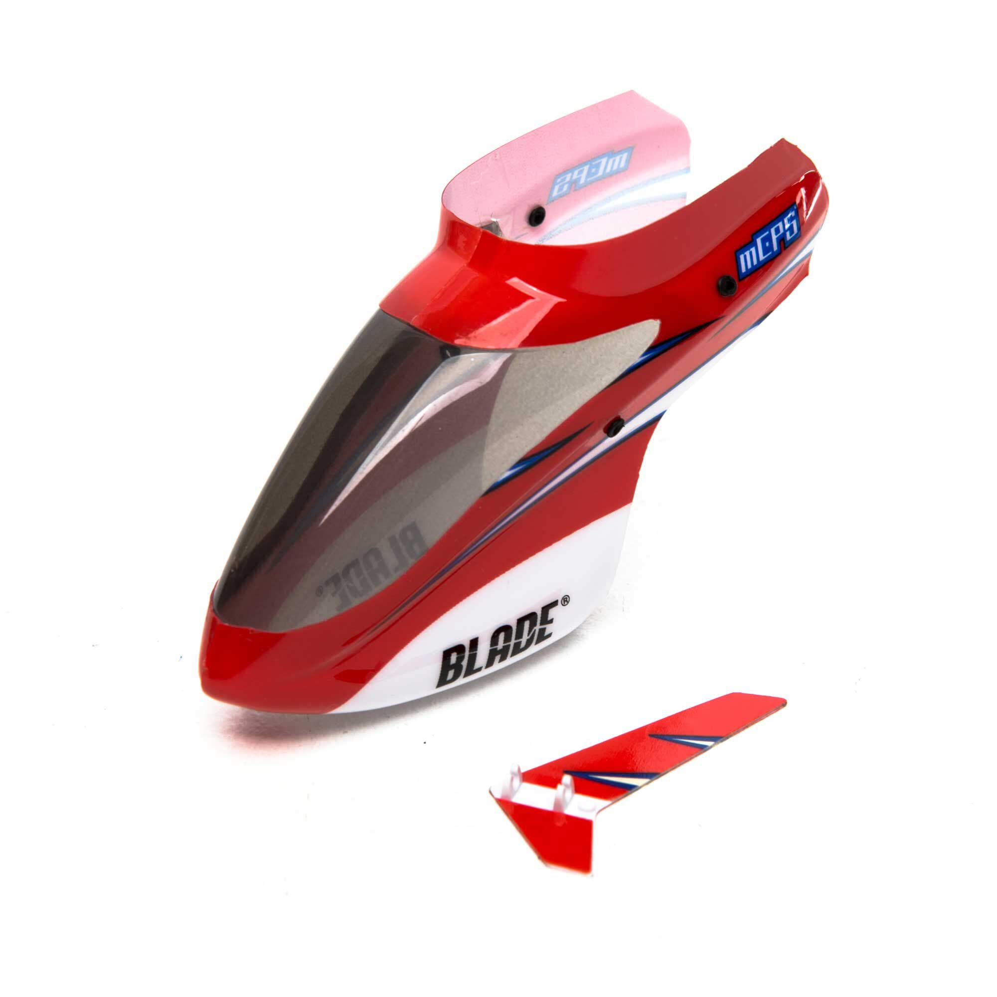 Blade BLH5103 Complete Red Canopy w/Vertical Fin: mCP S
