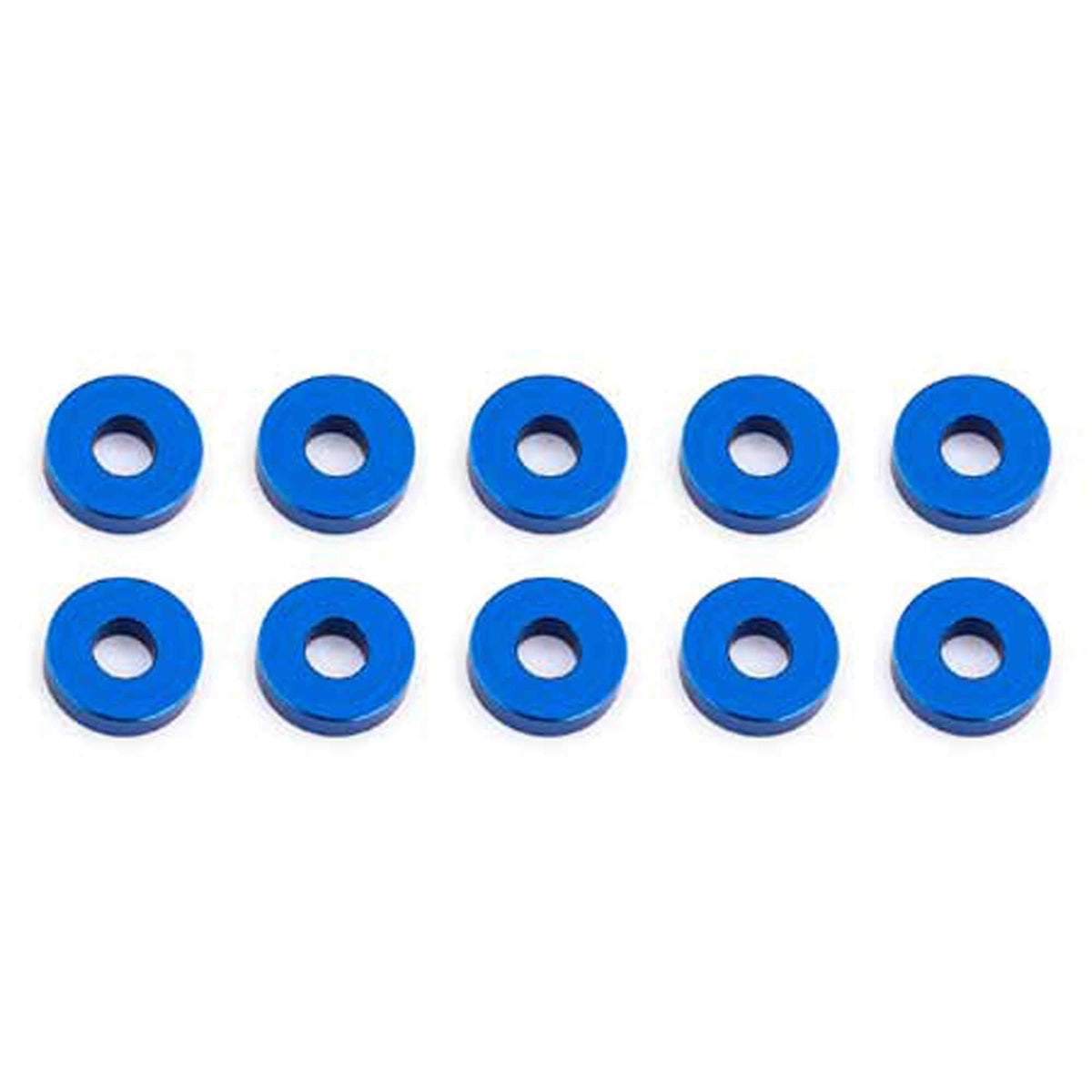 Team Associated 31386 Bulkhead Washers, 7.8x2.0 mm, blue aluminum