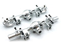 Racers Edge 1970S Silver Aluminum Axle Housing Set, Front & Rear for CEN F450