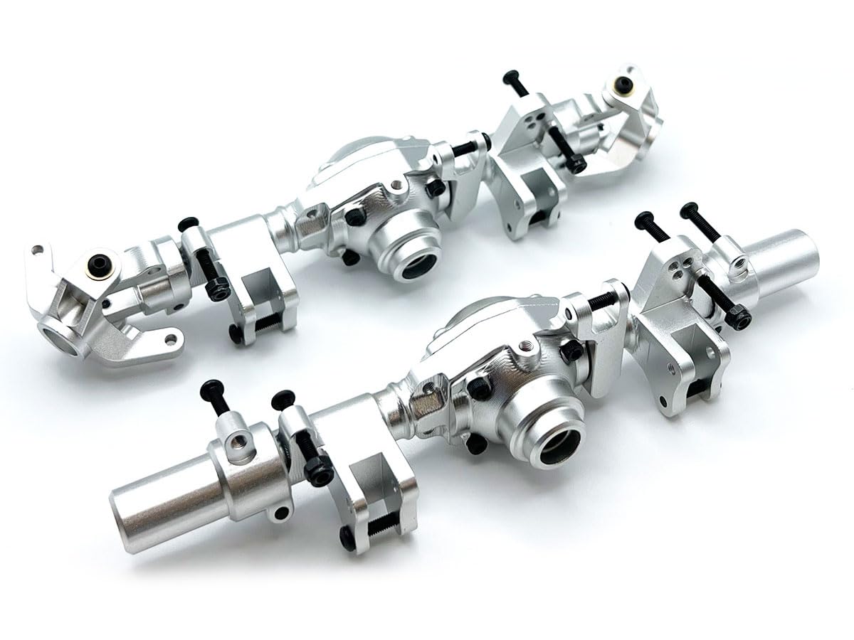 Racers Edge 1970S Silver Aluminum Axle Housing Set, Front & Rear for CEN F450