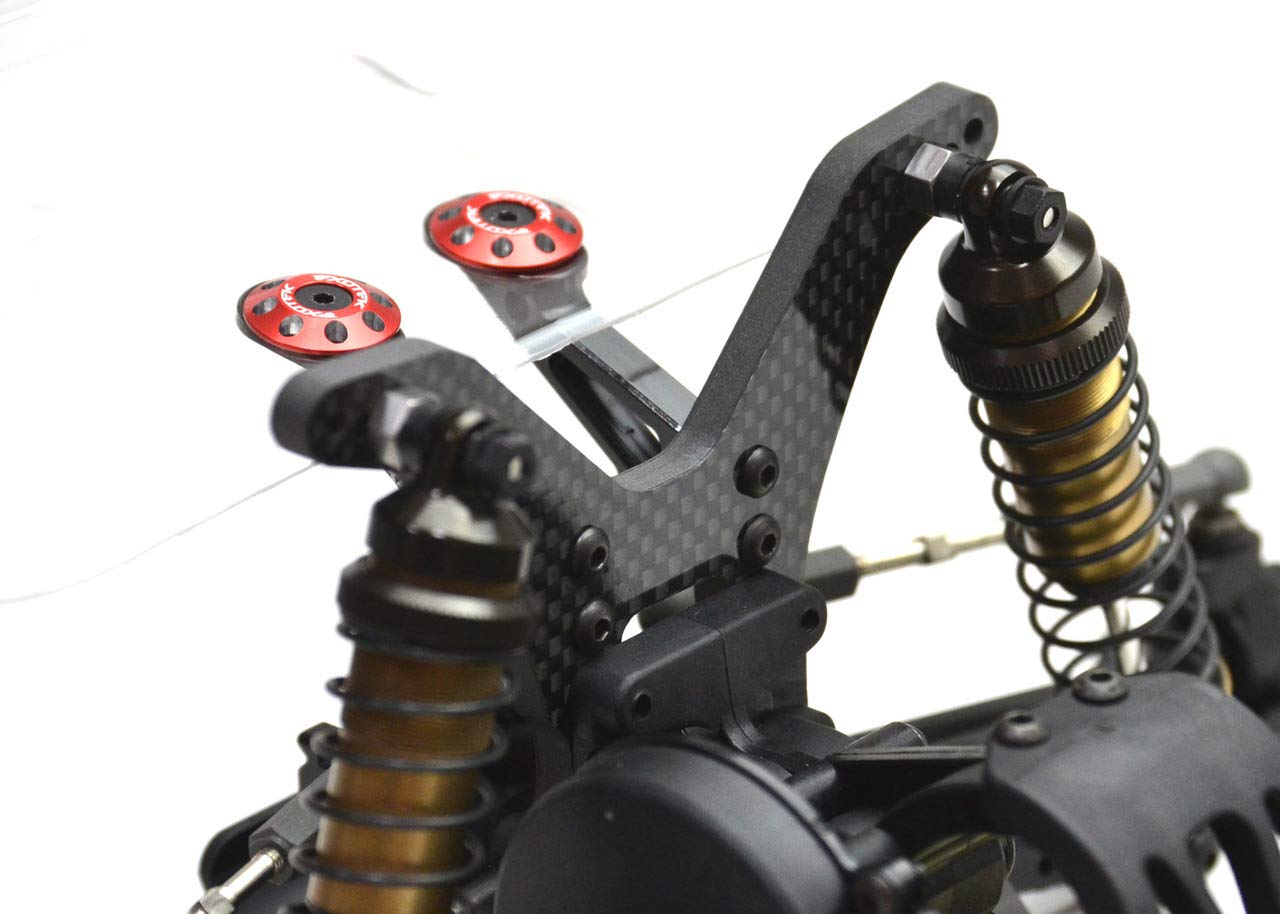 Exotek Racing 1744 RB6/RT6 Titanium Quick Change Shock Posts, Rear, 1 Pair