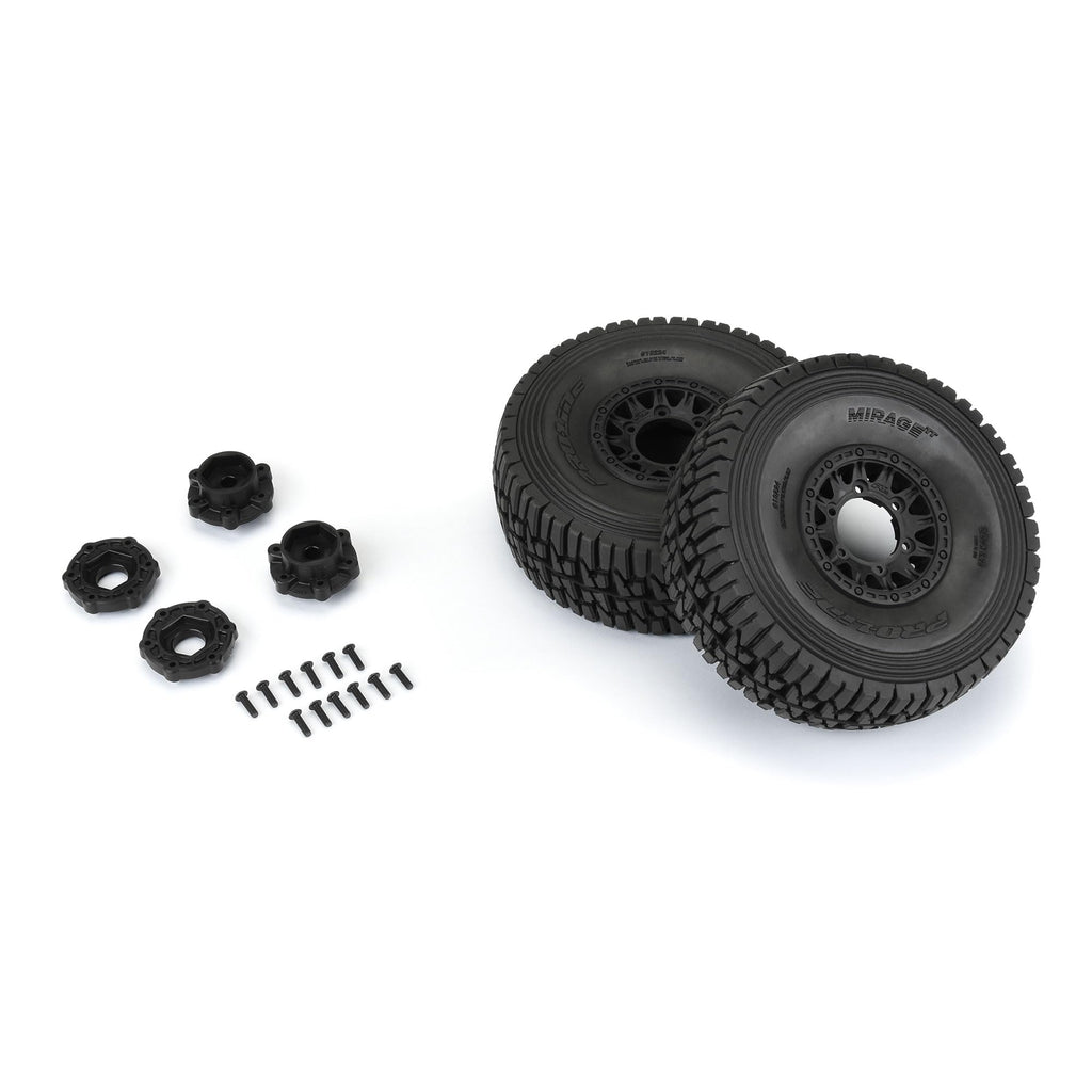 Pro-line Racing 1022410 1/7 Mirage TT BELTED F/R Tires MTD 17mm Black Raid (2): Mojave 6S, UDR