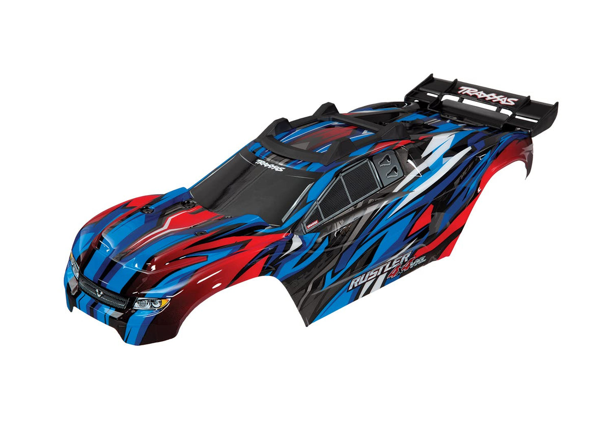 Traxxas 6717A Body, Blue: Rustler 4X4 VXL