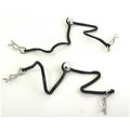 Hot Racing BWP123B08 Body Clips With Fastened Rubber Leash (Silver)