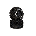DuraTrax DTXC5552 FAZE MT 2.8 Mounted F/R C2 0 Offset Black (2)