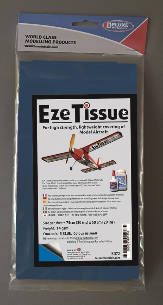 Deluxe Materials BD72 Blue EZE Tissue, 30"x20", 5pk