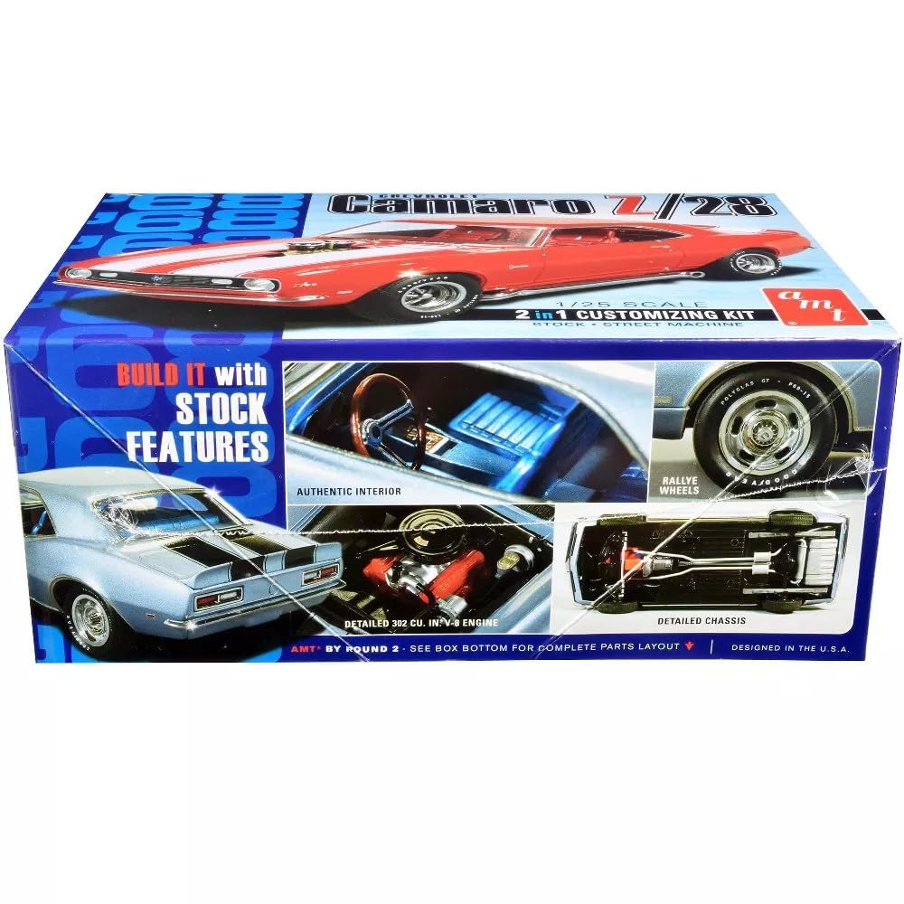 AMT 868 1/25 1968 Chevy Camaro Z/28 2-in-1 Model Kit Skill Level 2