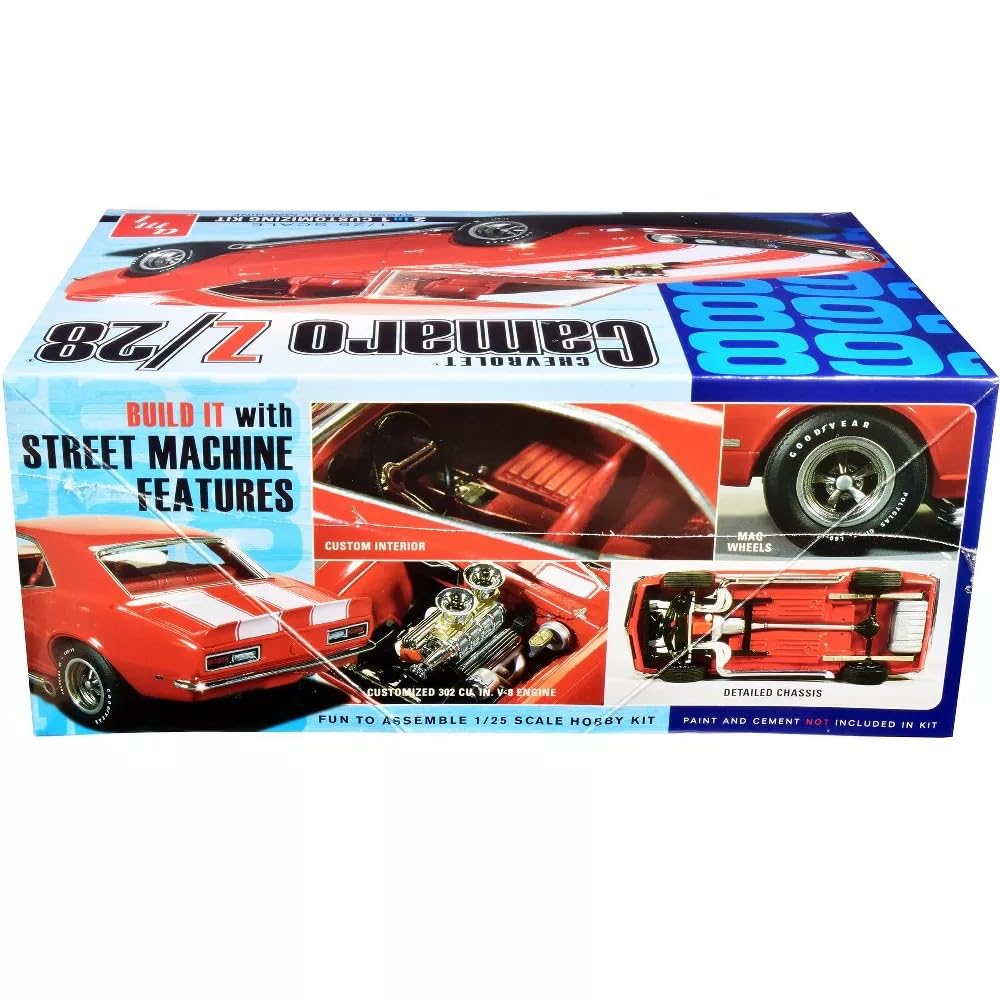 AMT 868 1/25 1968 Chevy Camaro Z/28 2-in-1 Model Kit Skill Level 2