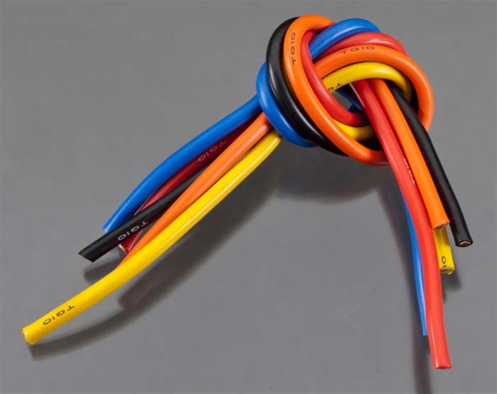 TQ Wire 1105 10 Gauge Super Flexible Wire - 1' ea. Black, Red, Blue,