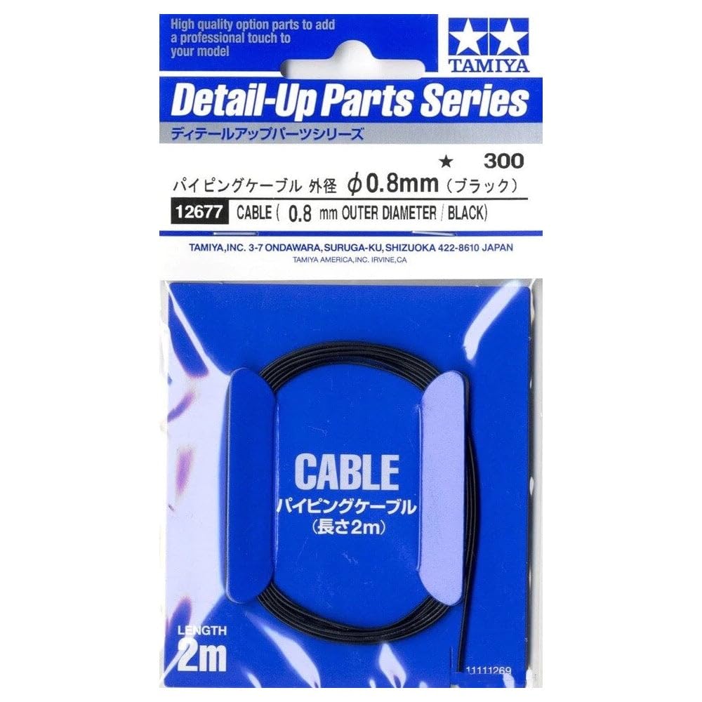 Tamiya 12677 Cable Outer Diameter 0.8mm,Black