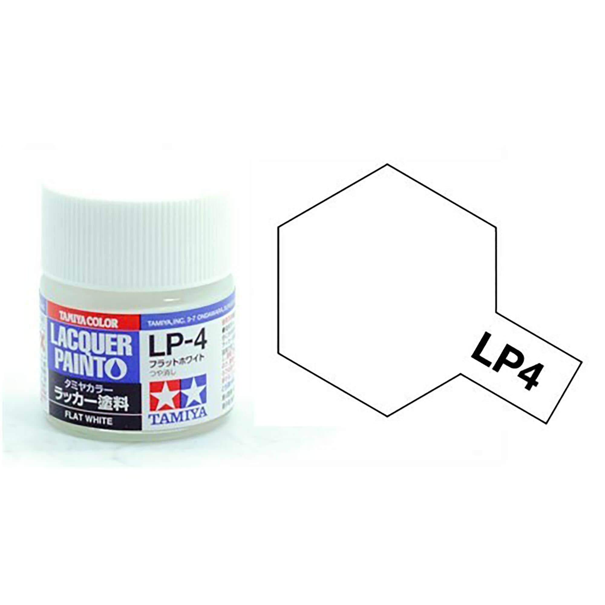 Tamiya 82104 Lacquer Paint LP-4 Flat White 10 ML