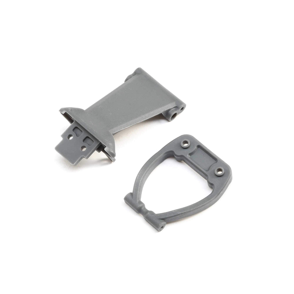 Losi LOS231040 Front Bumper/Skid Plate&Support,Gray: 1/10 Rock Rey