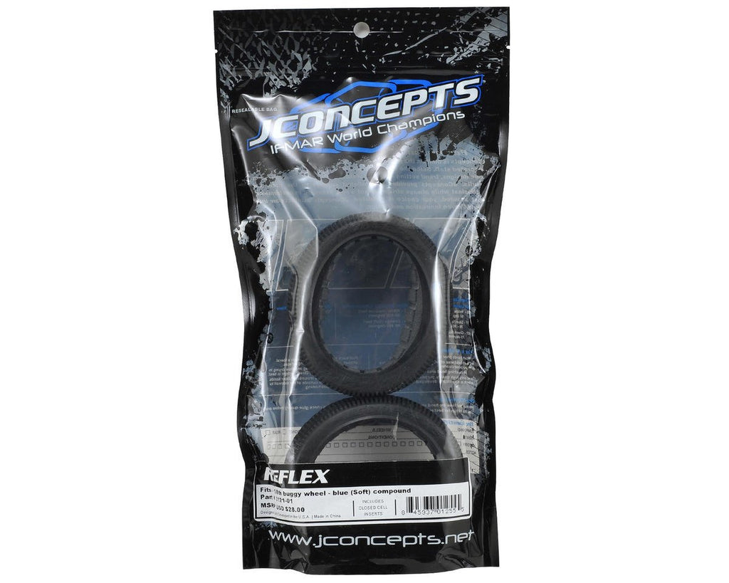 J Concepts 312101 1/8 Reflex Tire, Blue: Buggy (2)