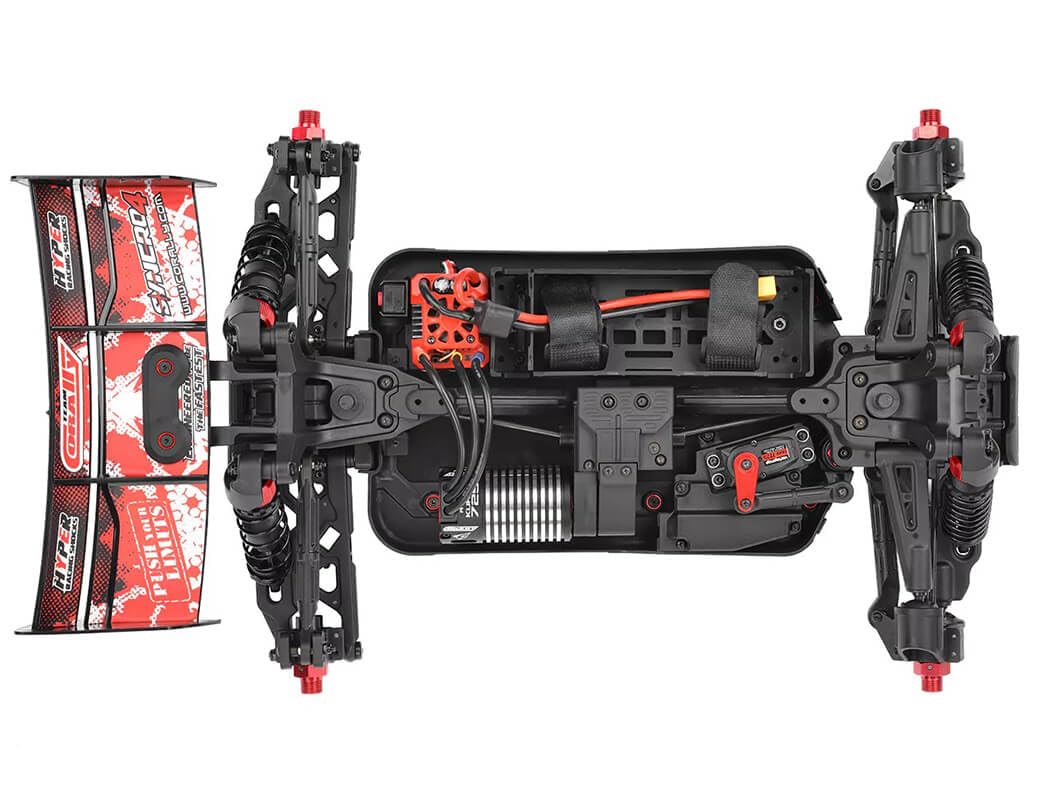 Corally 00287-R Syncro-4 1/8 4S Brushless Off Road Buggy, RTR, Red
