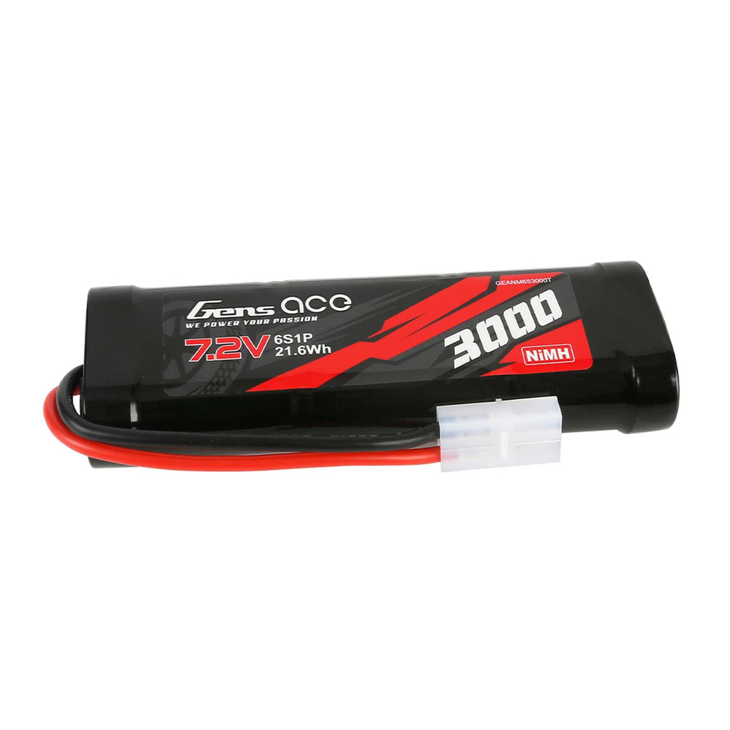 Gens Ace NM6S3000T 7.2V 3000mAh Battery, NIMH: Tamiya plug