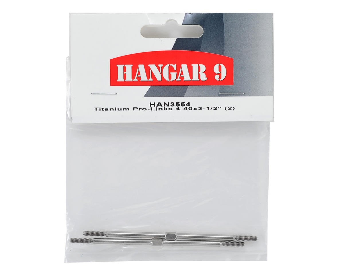 Hangar 9 3554 Titanium Pro-Links 4-40x3-1/2" (2)