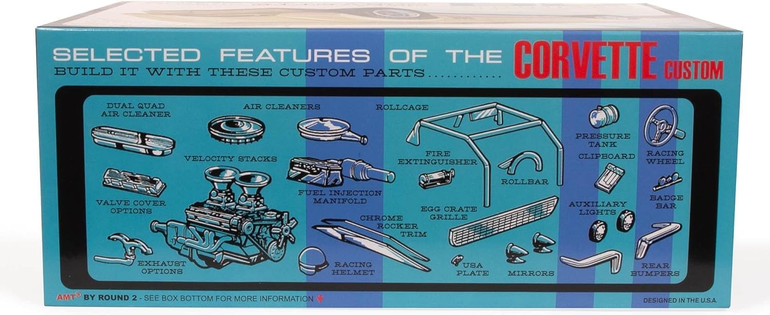 AMT 1236 1968 Chevy Corvette Custom 1:25 Model Kit