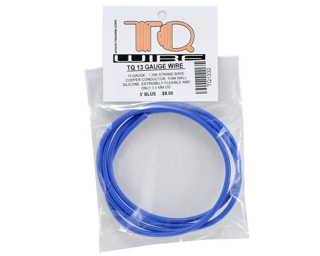 TQ Wire 1332 13 Gauge Super Flexible Wire- Blue 3'