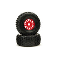 Arrma 550065 dBoots 'Fortress' Tire Set Glued (Red) (2pcs)
