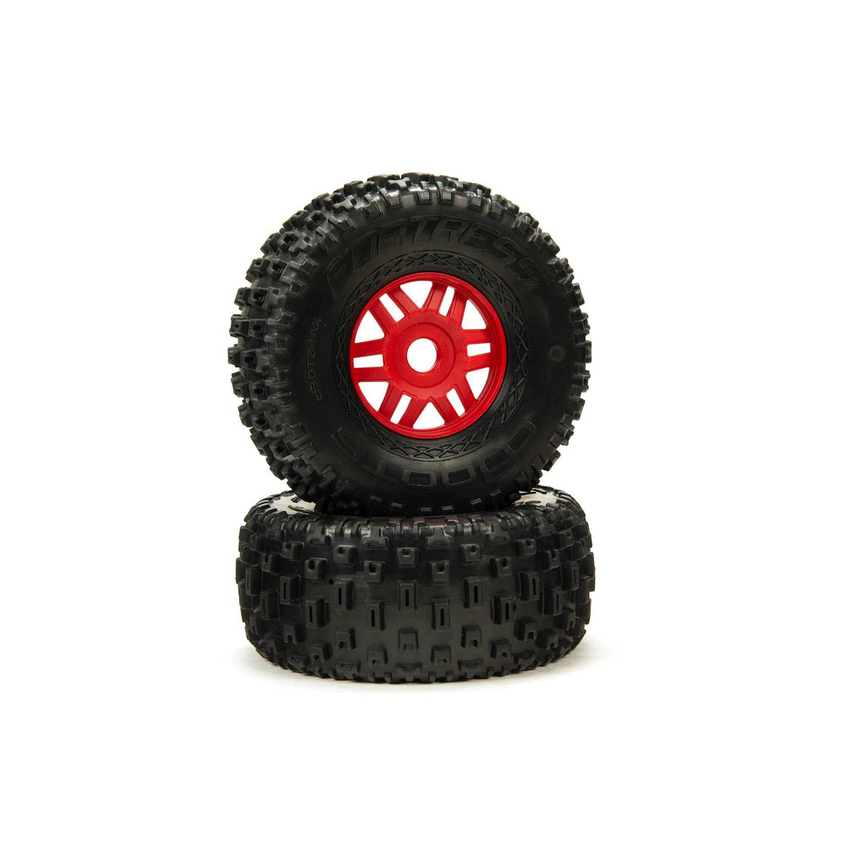 Arrma 550065 dBoots 'Fortress' Tire Set Glued (Red) (2pcs)
