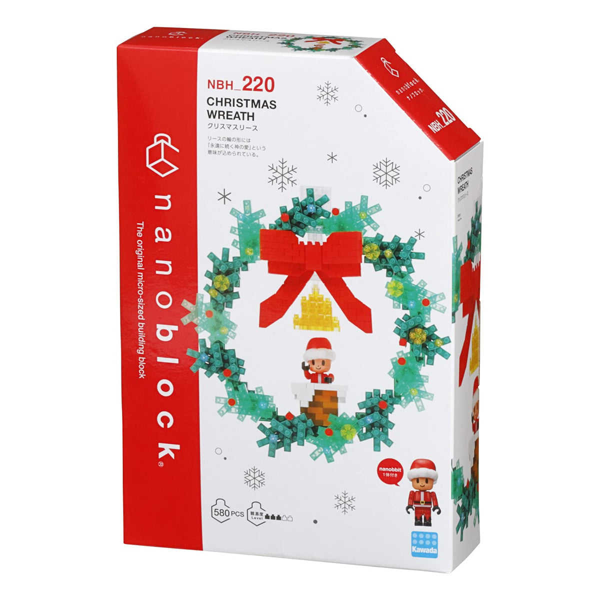 Nanoblock 22159 Christmas Wreath "Holiday", Nanoblock Sights to See Series
