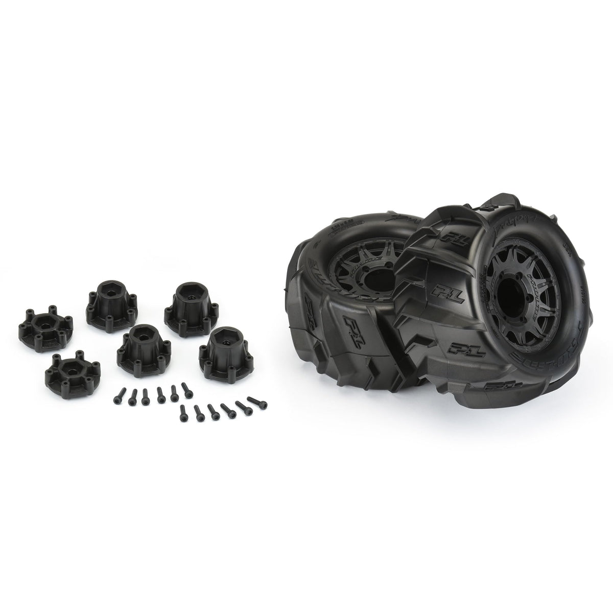 Pro-Line 1019310 Dumont 2.8" Sand/Snow MTD Raid Black Wheels F/R