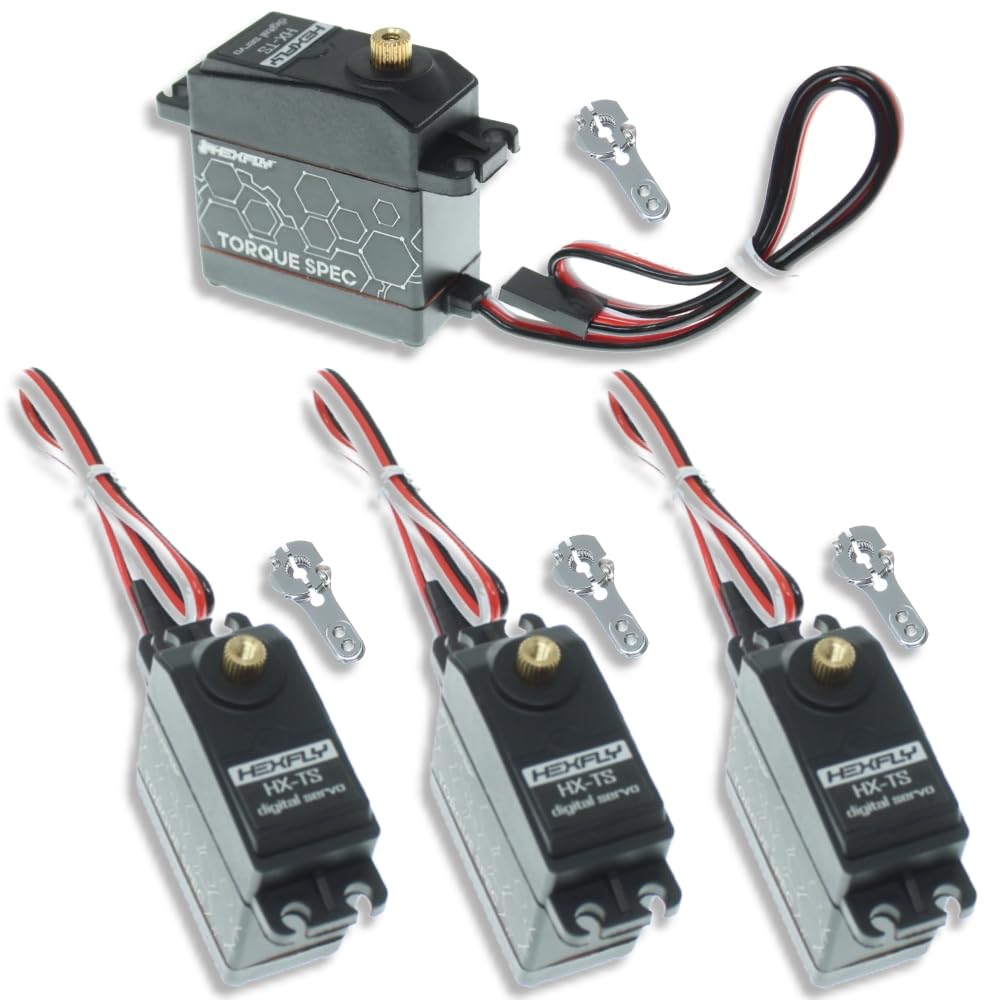 Redcat Racing 21283 Torque Spec Servo 4-Pack (Includes Metal Servo Horns)