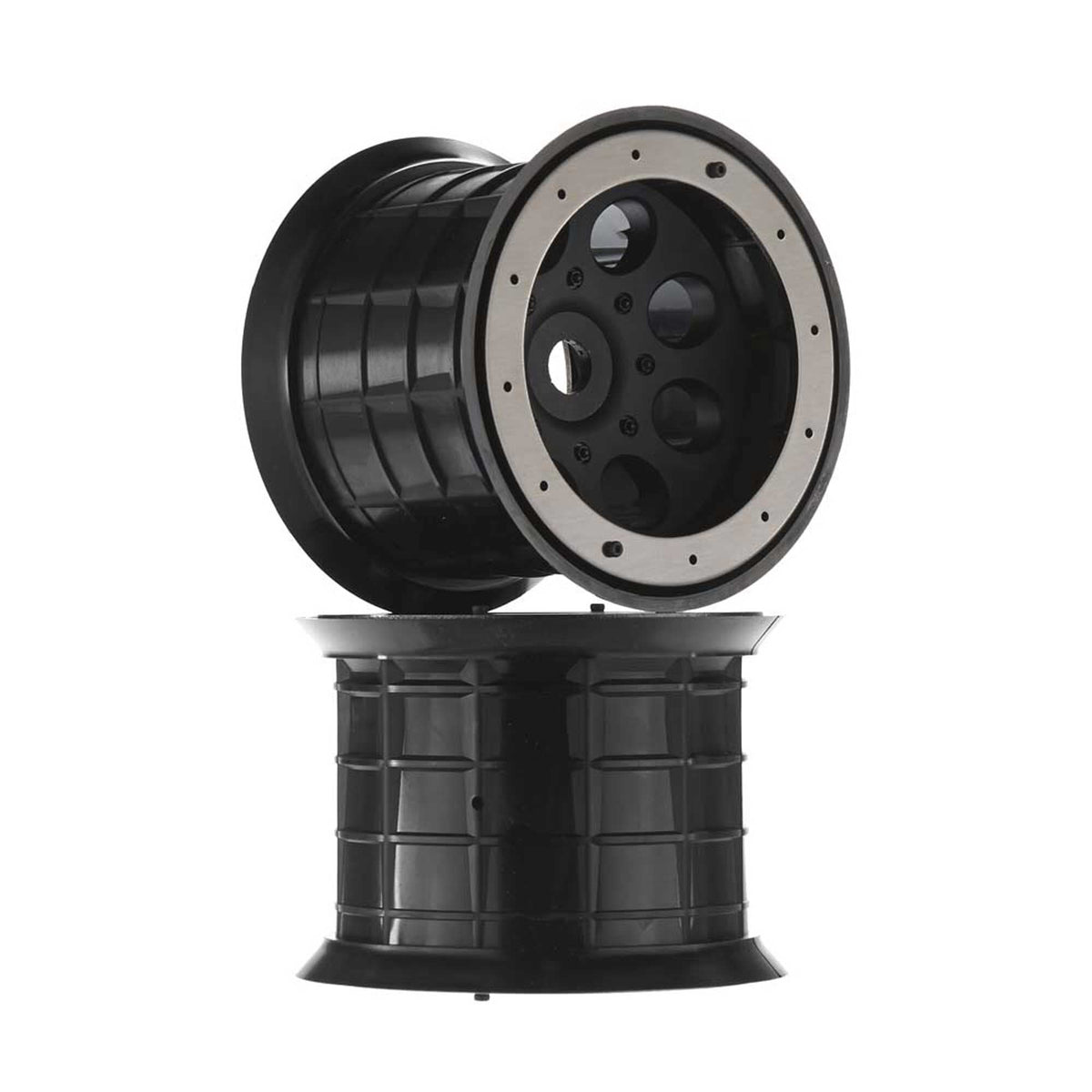 Axial AX8014 Black Bead-Lock 8-Hole Oversize Wheels/2 3.8" 14/17mm Hex: 1/8 1/10
