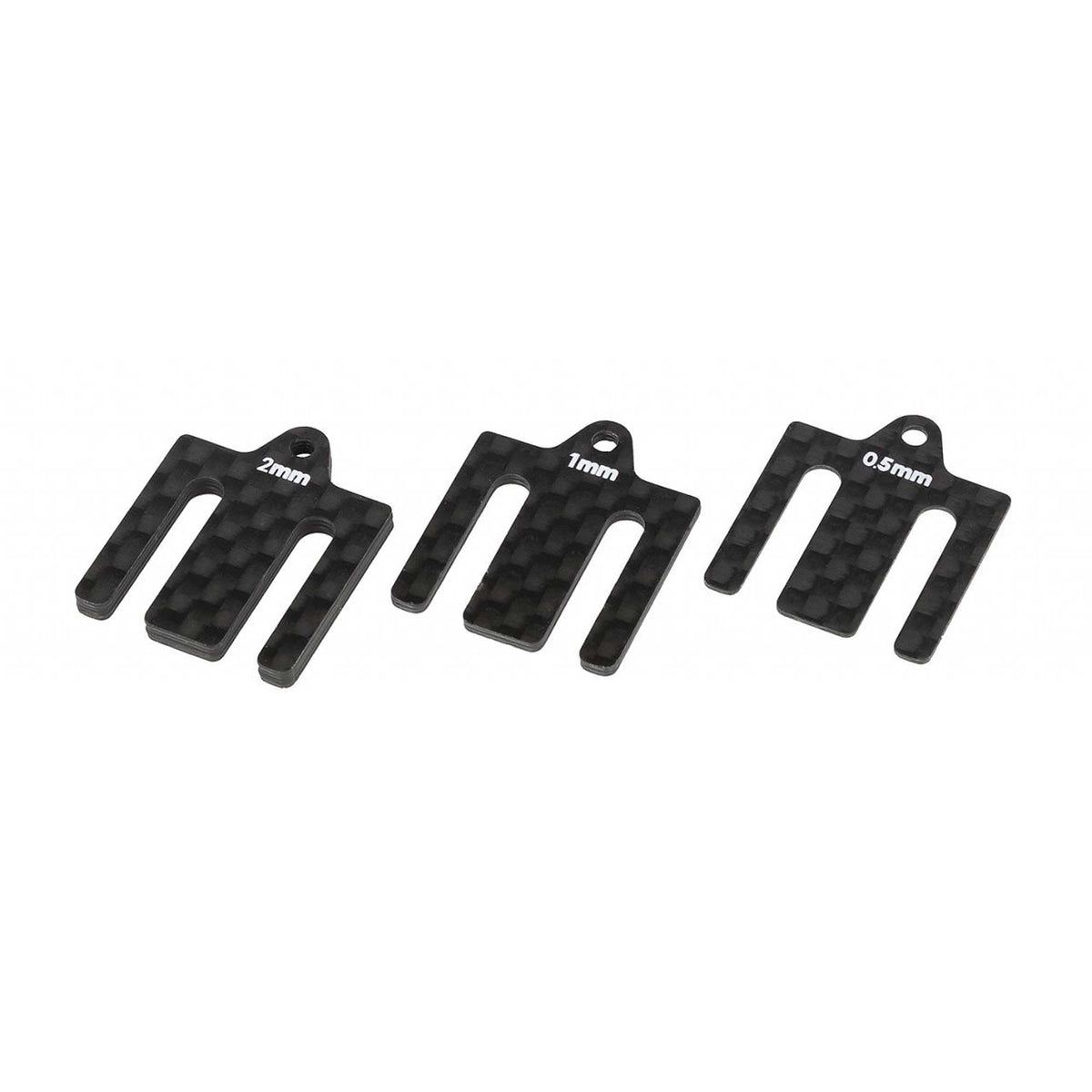 Associated 92438 RC10B7 FT Front Bulkhead Shims, carbon fiber
