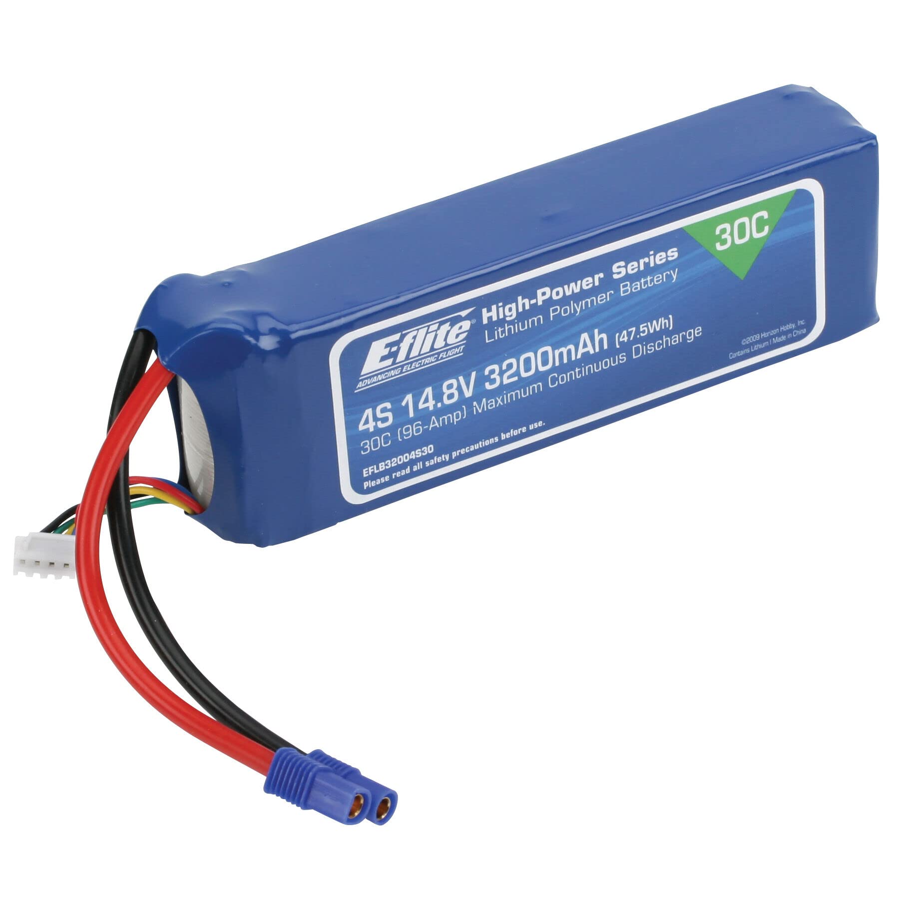 E-Flite EFLB32004S30 LiPo Battery 3200mAh 4S 4-Cell 14.8V 30C EC3: Habu/Scimitar