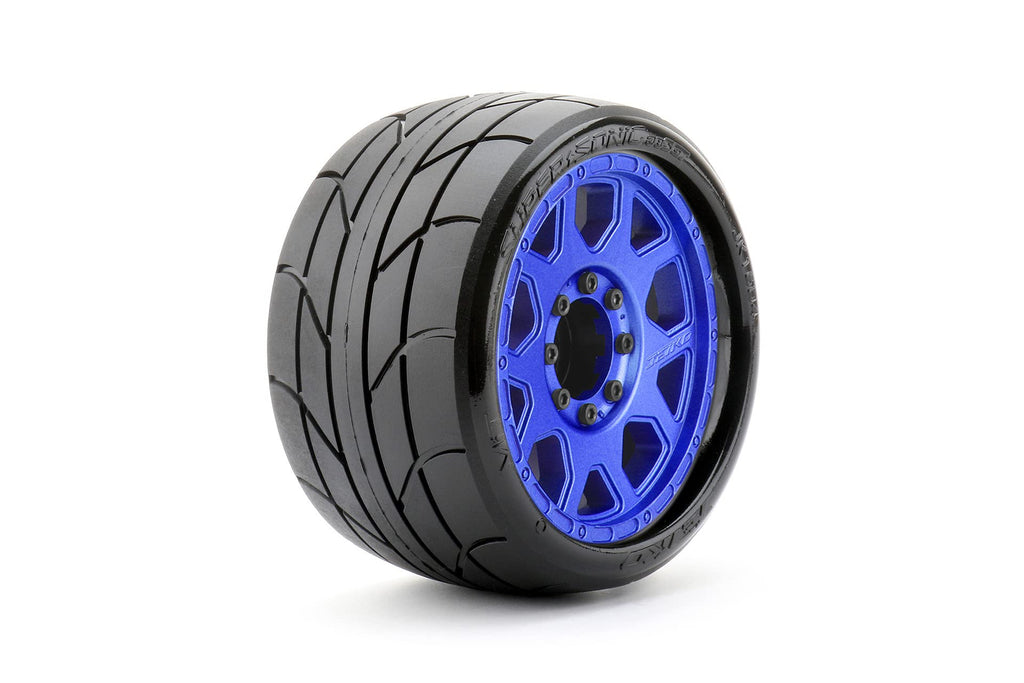 Jetko Tires 1604CLMSGBB2 1/8 SGT 3.8 EX-Super Sonic, Mounted on Metal Blue Claw