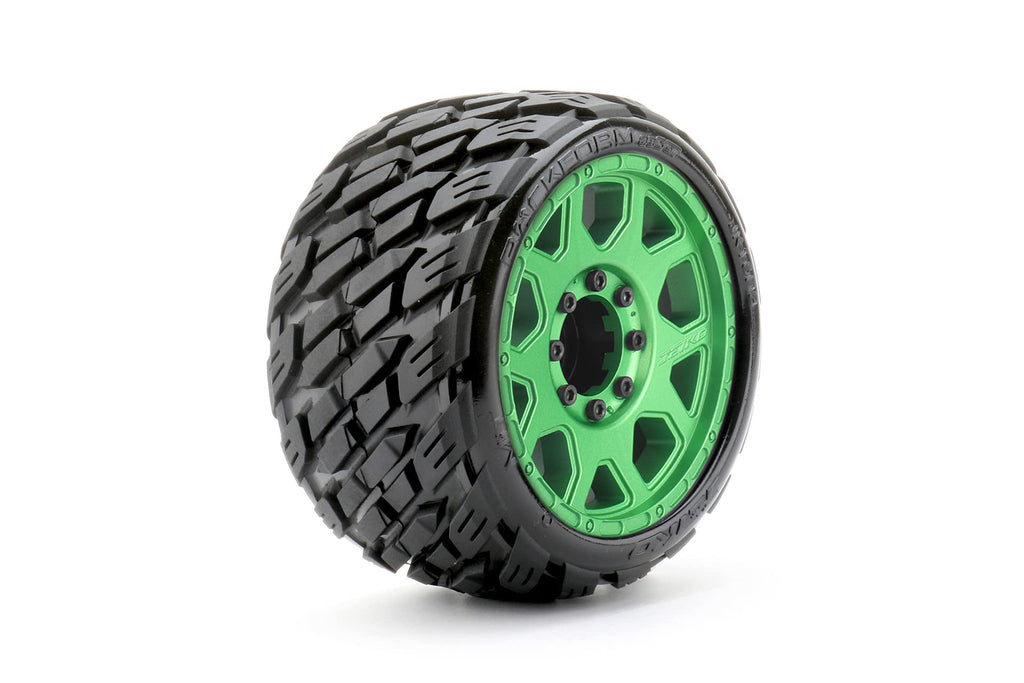 Jetko Tires 1603CGMSGBB3 1/8 SGT 3.8 EX-Rockform, Mounted on Metal Green Claw