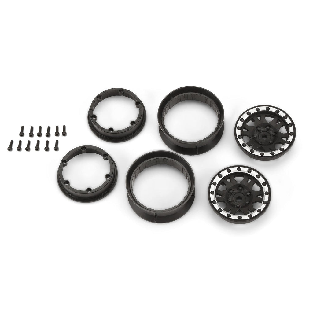 Pro-Line 276913 Impulse 1.9" Black/Silver Wheel Crawlers(2) F/R