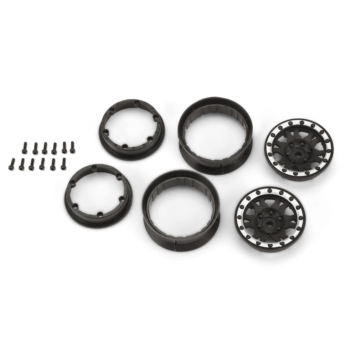Pro-Line 276913 Impulse 1.9" Black/Silver Wheel Crawlers(2) F/R