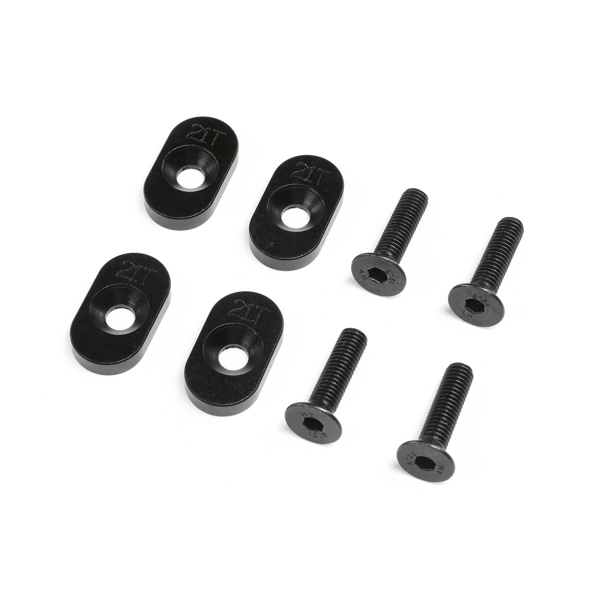 Losi LOS232139 Engine Mount Insert & Screws 21T, Black(4): DBXL 2.0