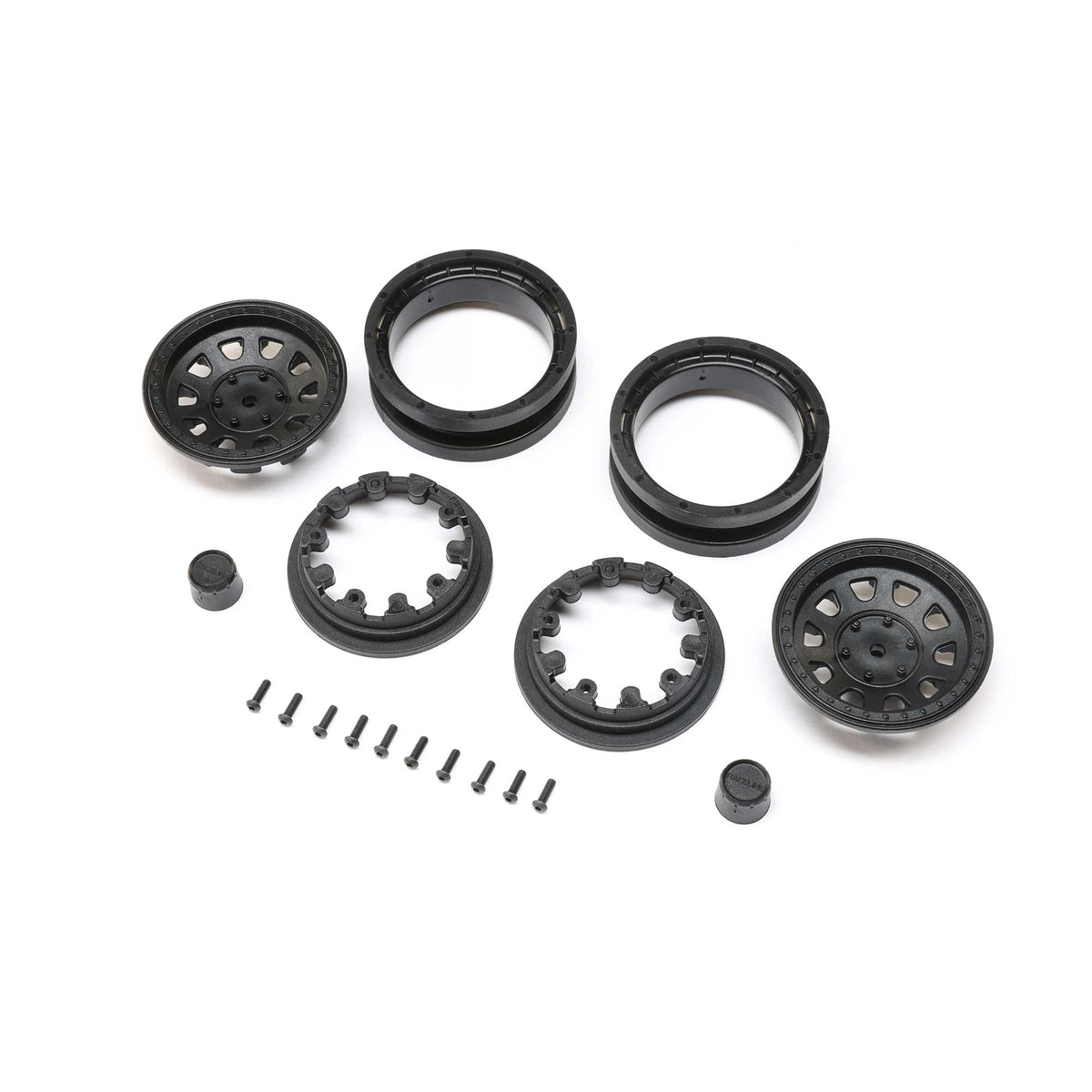 Axial AXI43017 1.9 Raceline Daytona Beadlock Wheels, Black (2)