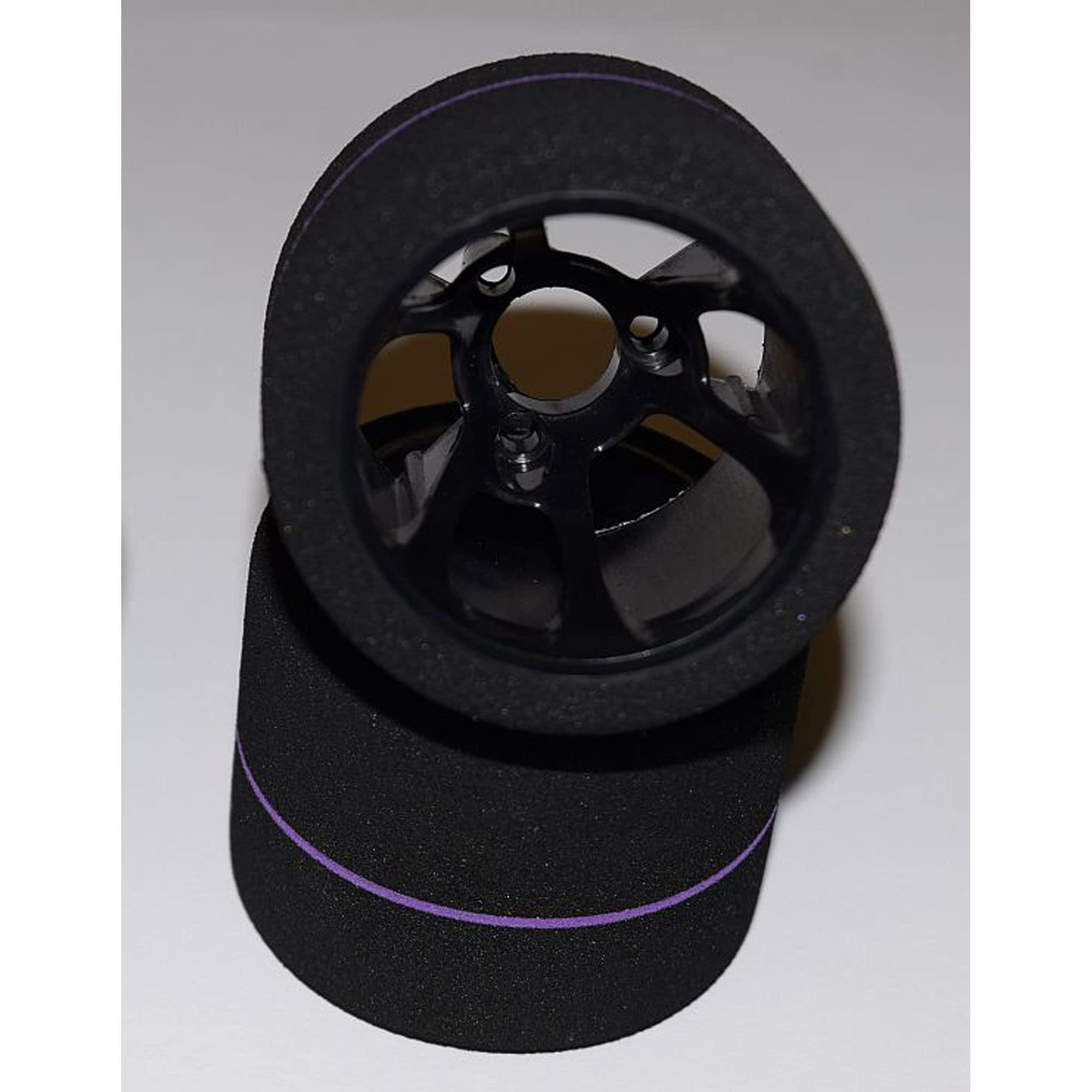 BSR F1234S 1/12 Spec Tire, Rear Mnt Whl, Team Purple (2)