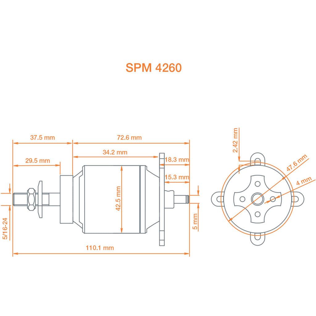 Specktrum SPMXAM4725 Avian 4260-800Kv Outrunner Brushless Motor
