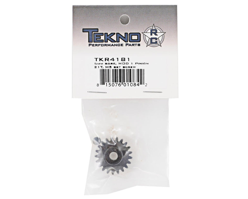 Tekno RC TKR4181 M5 Pinion Gear (21t, MOD1, 5mm Bore, M5 Set Screw)