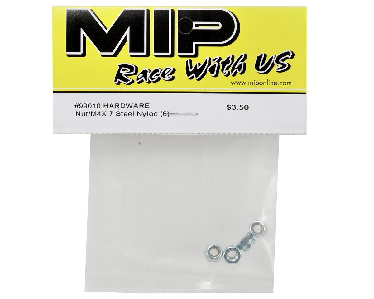 MIP 99010 Nut, M4 x .7mm Steel Locknut (6)