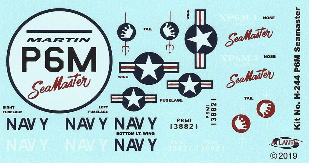 Atlantis H244 Martin US Navy P-6M Seamaster Model Kit 1/136