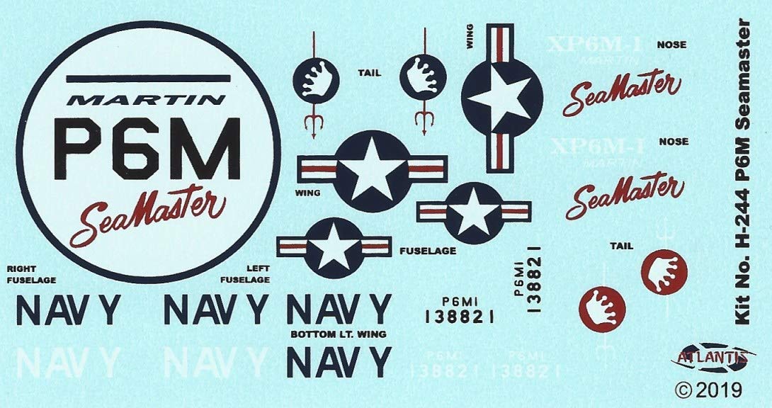Atlantis H244 Martin US Navy P-6M Seamaster Model Kit 1/136
