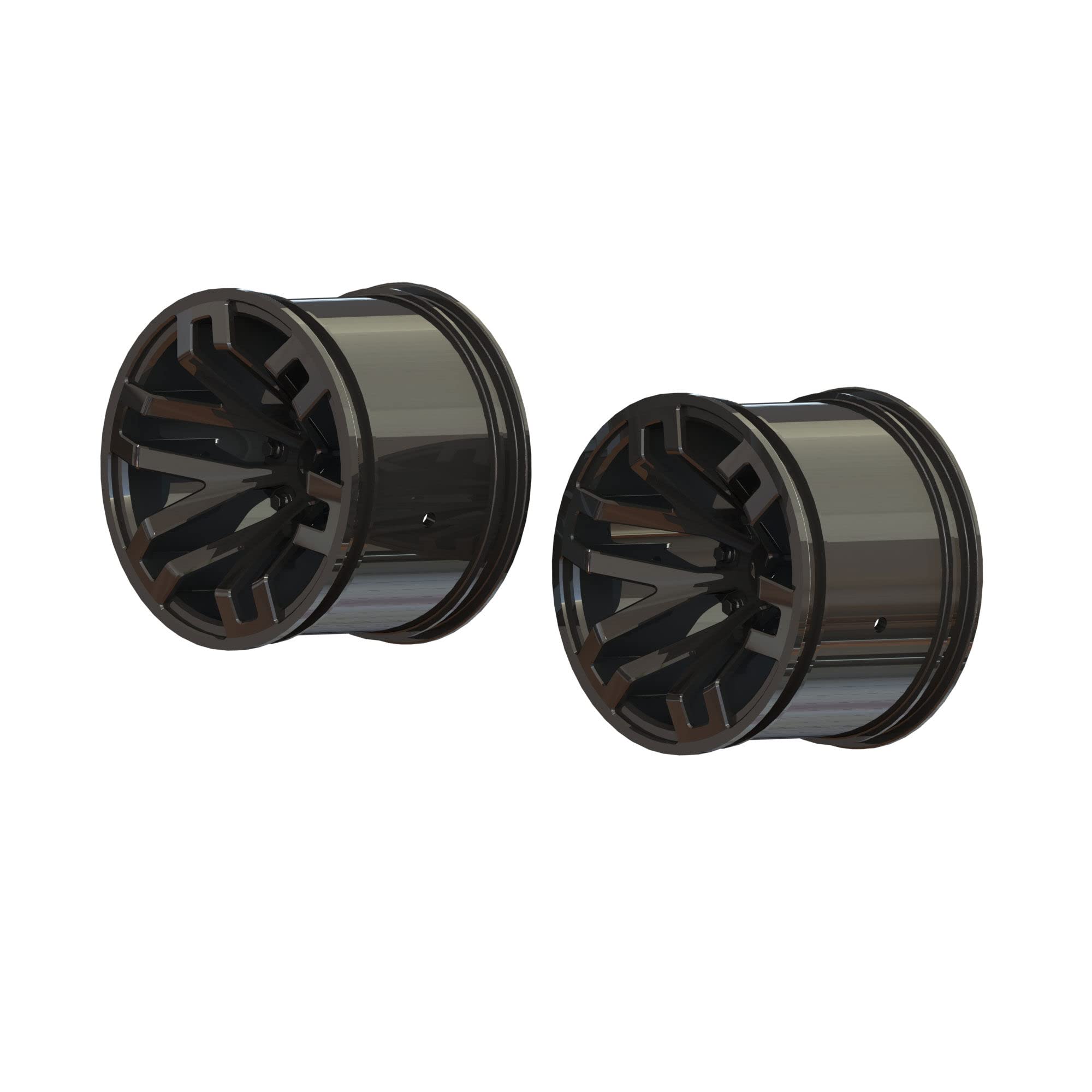 Arrma 510099 AR510099 MT 2.8" Wheel 14mm Hex Black Chrome (2)