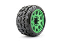 Jetko Tires 1601CGMSGBB1 1/8 SGT 3.8 EX-Tomahawk, Mounted on Metal Green Claw