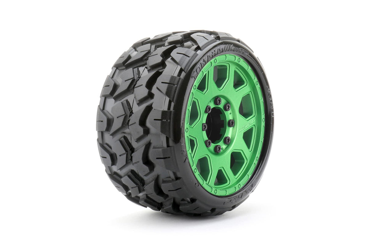Jetko Tires 1601CGMSGBB1 1/8 SGT 3.8 EX-Tomahawk, Mounted on Metal Green Claw