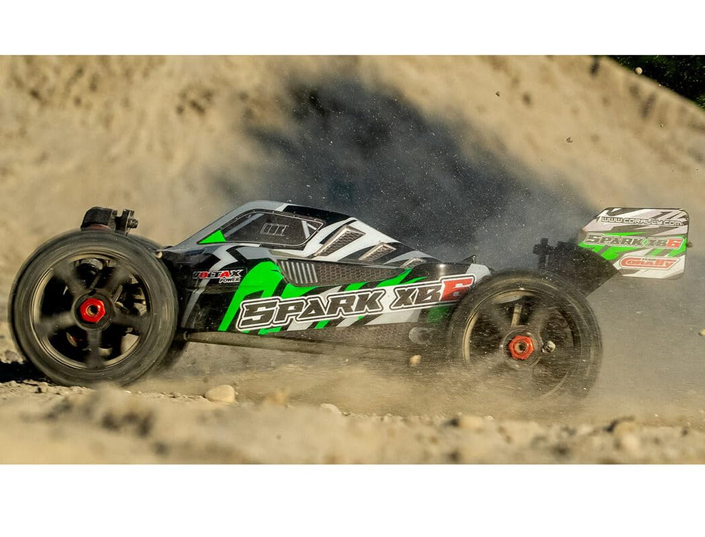 Corally 00485-G Spark XB6 1/8 6S Basher Buggy, ROLLER, Green