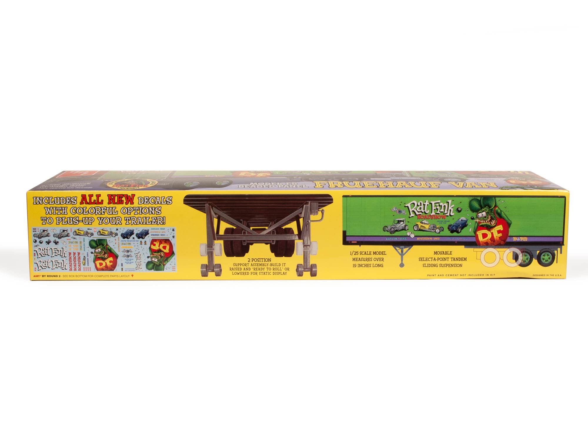AMT 1292 Fruehauf Beaded Van Trailer Hauler - Rat Fink 1:25 Model Kit