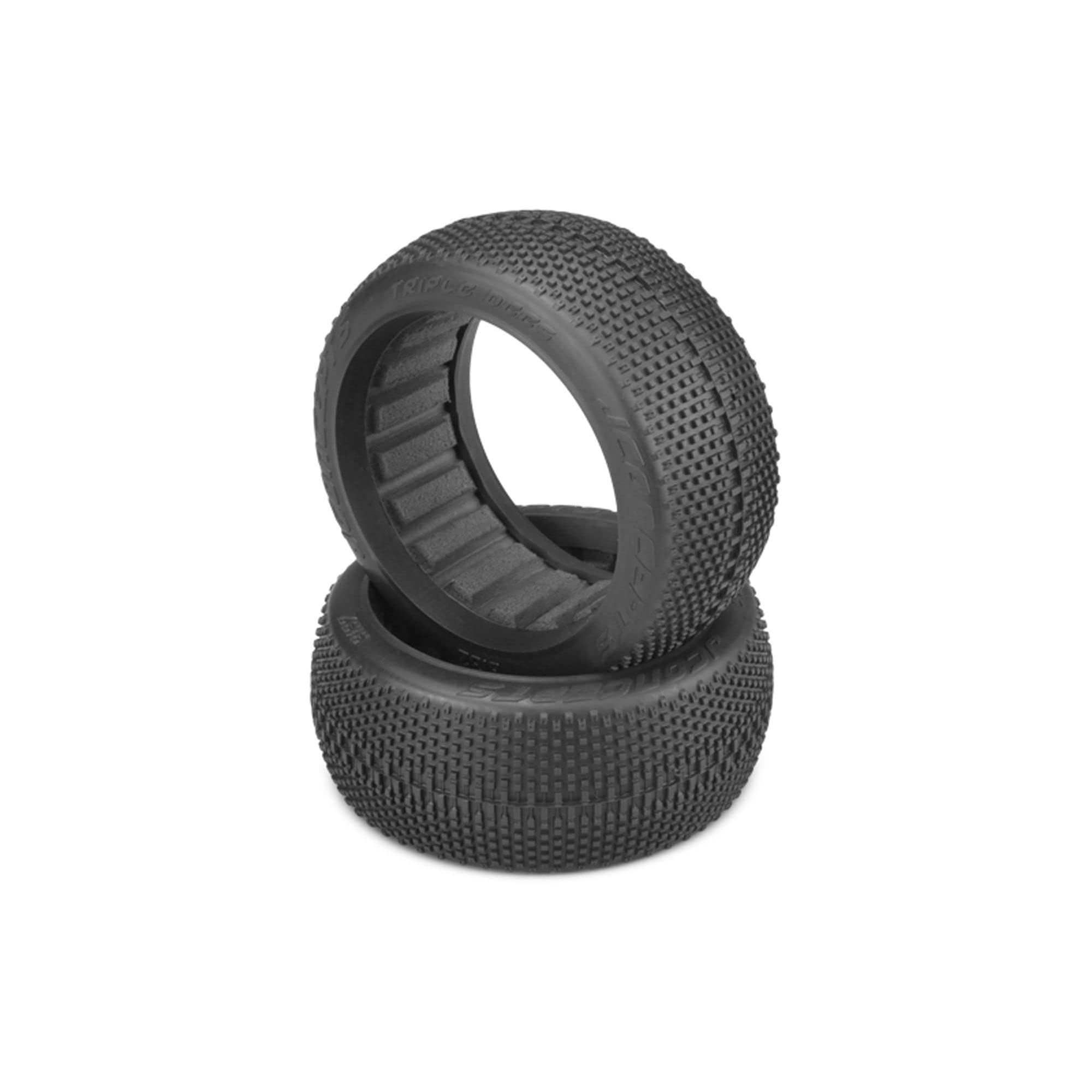 J Concepts JCO313202 1/8 Triple Dees Tire, Green: Buggy(2)